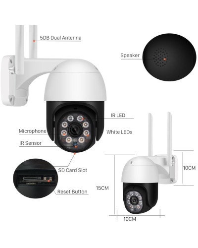 Зовнішня IP-камера Besder BS-IPC-A9B-XMA501 чорна