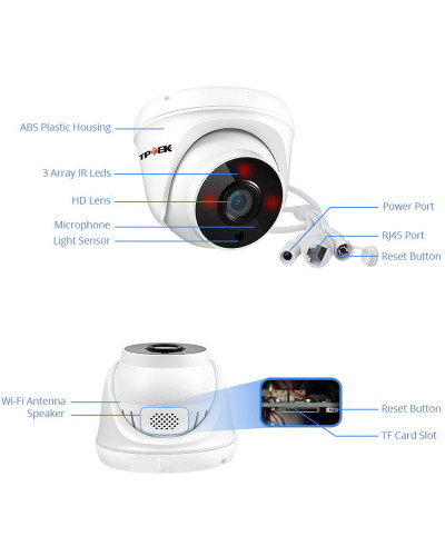 Внутрішня IP-камера Tptek WI102JCH біла