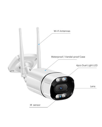 Зовнішня IP-камера Besder BS-IPC-60S04MW-XMT201 біла