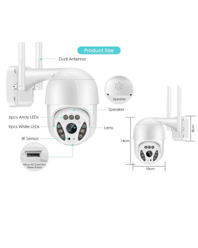 Зовнішня IP-камера Anbiux XM-A13-5MP біла