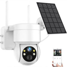 Зовнішня IP-камера DEREVIN XM30-4MP-BY 4MP з сонячною панеллю біла
