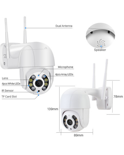 Зовнішня IP-камера Besder BS-IPC-A8-XMA201 біла