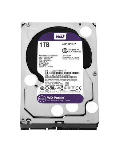 Жорсткий диск Western Digital Purple 1TB 64MB 5400rpm WD10PURZ 3.5 SATA III