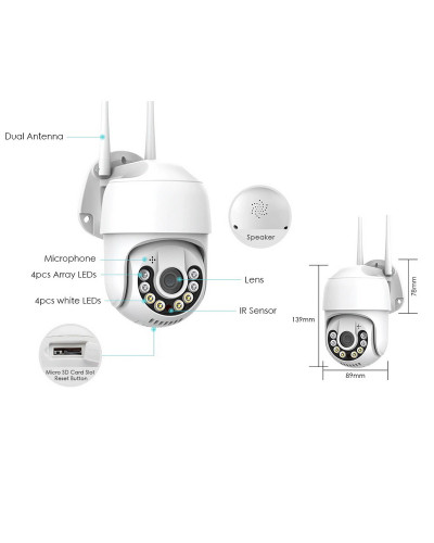 Зовнішня IP-камера Anbiux XM-A16-8MP біла